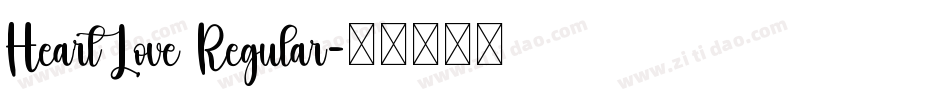Heart Love Regular字体转换
